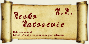 Neško Matošević vizit kartica